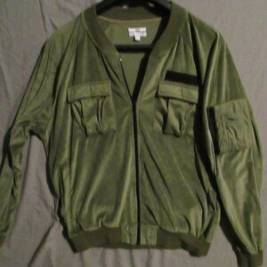 XL DOPE Military Style Green Double Breast Pocket Jacket Soft Nylon